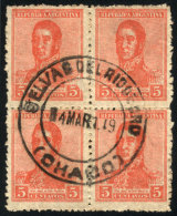 GJ.462, Block Of 4, With Cancel Of SELVAS DEL RÍO DE ORO (Chaco), VF! - Andere & Zonder Classificatie