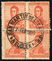 GJ.462, Block Of 4 With Cancel Of SAN MARTÍN DE LOS ANDES (Neuquén), VF! - Other & Unclassified