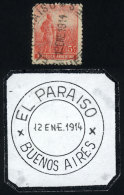 GJ.342, With Cancel Of EL PARAISO (Buenos Aires), Minor Corner Defect - Other & Unclassified