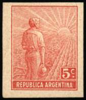 Unadopted 5c. Plowman, Typographed And Printed By C. De M. De Buenos Aires, On Card Glazed On Both Sides (1958... - Autres & Non Classés