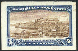 GJ.304, 4c Centenary Of The 1810 Revolution, PROOF Printed On Glazed Card In Brown And Blue (1958 Kneitschel,... - Autres & Non Classés