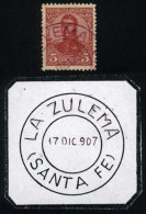 GJ.292, Perf 13¼, With Cancel Of LA ZULEMA (Santa Fe) In Red, VF! - Andere & Zonder Classificatie