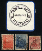 GJ.280 + 317 + 318, With Cancelso Of MARCOS JUAREZ (Córdoba), Very Fine! - Other & Unclassified