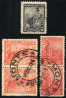 GJ.241 + 394 Pair + 403 Pair, With Cancels Of MONTE (Buenos Aires), VF! - Andere & Zonder Classificatie