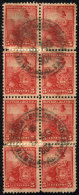 GJ.222, Block Of 6 + Pair, Cancelled: CERTIFICADOS And ENCOMIENDAS (Salta) For 9/AU/1904, One Stamp With Minor... - Other & Unclassified