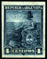 GJ.221, 4c Seated Liberty, PROOF On Glazed Card, In Blue (1958 Kneitschel, Volume II, Page 696), VF! - Other & Unclassified