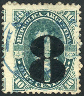 GJ.47, 8c On 10c, Blue Cancel With Maltese Cross To Be Identified, VF! - Autres & Non Classés