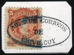 GJ.37, With Reconstructed Cancel: Administración De Correos De CHIVILCOY, In Blue, VF Quality! - Other & Unclassified