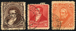 GJ.36 + 88 + 156, With Cancels Of PERGAMINO (Buenos Aires), One With Defects - Autres & Non Classés