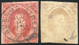 GJ.34, 5c 8th Printing, Double Circle OM Datestamp Of 8/JUL/1872, With Incipient Ivory Head, Excellent! - Used Stamps