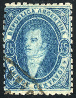 GJ.24, 15c. Semi-clear Impression, Used In ROSARIO, Reperforated, Low Start! - Used Stamps