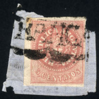 GJ.10, 5c. WITHOUT Accent, Dull Rose, Tied On Small Fragment By FRANCA Cancel Of Río Cuarto With Garland... - Used Stamps