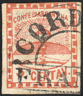 GJ.1, 5c. Small Figure, With Genuine Semi-circle CÓRDOBA Cancel, Signed By Alberto Solari, VF Quality! - Usati