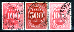 Brasile-161 - 1890 - SegnatasseY&T  N. 4, 7, 9 (o) Used - Privi Di Difetti Occulti - - Strafport