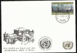 N° 411  SUR ENVELOPPE.  07 DECEMBRE  2003  .  VIENNE  . - Storia Postale