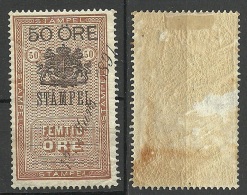 SCHWEDEN Sweden O 1891 Stempelmarke 50 öre O - Revenue Stamps