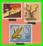 GRAN BRETAÑA  ( DHODESIA ) 3 SELLOS AÑO 1970 - Rodesia Del Norte (...-1963)