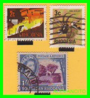 GRAN BRETAÑA  ( DHODESIA ) 3 SELLOS AÑO 1970 - Noord-Rhodesië (...-1963)