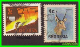 GRAN BRETAÑA  ( DHODESIA ) 2 SELLOS AÑO 1977 - Rodesia Del Norte (...-1963)