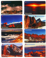 KYRGYZSTAN: Set Of 8 Used Phone Cards W/chip * ISSYK-KUL LAKE * MAOUNTAINS * SET#1 RARE - Bergen