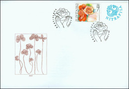 Slovakia 2003, FDC Cover Flowers Grteetings Mi.# 446Zf, Ref.bbzg - FDC