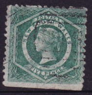 New South Wales 1860 SG 162 P10.5 £26 Used Imperf At Base - Gebruikt