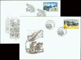 Slovakia 2004, FDC Covers Tatra Omnibus Mining Water System Mi.# 490-491, Ref.bbzg - FDC