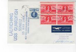 LETTRE - SUBMARINE - U.S.S. GUARDFISH  - LAUNCHING : 15/05/1965 - Submarines