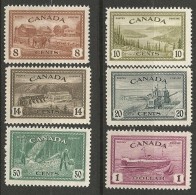 CANADA N° 219 à 224 NEUF** LUXE SANS CHARNIERE / MNH - Unused Stamps