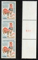 N° 1331Ab 30c COQ Neuf N** N° Rouge Cote 15,5€ - 1962-1965 Cock Of Decaris