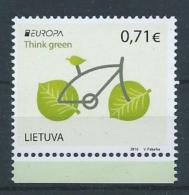 Lithuania MNH Vélo Cycling Fiets Fahrrad BICYCLE Europa Cept 2016 Cyclism Think Green - 2016