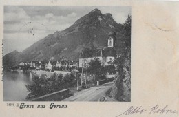 GRUSS AUS GERSAU → Dorfpartie Eingangs Dorf Von Brunnen Her 1900 - Gersau