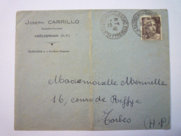 ENVELOPPE Au Départ De  CASTELNAU-MAGNOAC  à Destination De  TARBES   1946   - 1955-1961 Maríanne De Muller