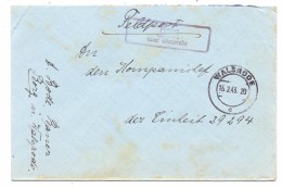 3036 BOMLITZ - BORG, Postgeschichte, Landpoststempel "Borg über Walsrode", 1943 Auf Feldpostbrief - Fallingbostel