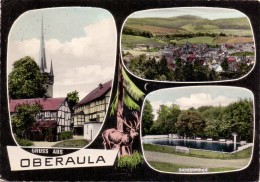 6435 OBERAULA, Schwimmbad, Ortspartie, Panorama, 196... - Homberg