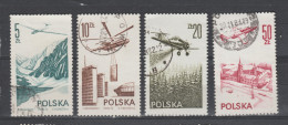 Pologne  1976 / 78   Aérien  N° 55 à 58 Oblitéré  Série Compl. = 4 Valeurs - Usati