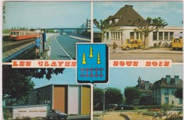 Yvelines : LES   CLAYES  Sous   BOIS  : Vues  (  Poste , Gare, Gymnase.... - Les Clayes Sous Bois