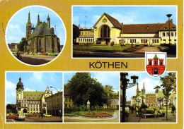 Köthen Anhalt - Mehrbildkarte 1  Mit Plattenfehler DDR 3345 - Koethen (Anhalt)