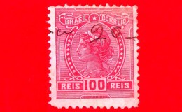 BRASILE - Usato - 1918 - Allegoria Della Repubblica Ed Istruzioni - 100 Reis - Gebraucht