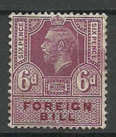Great Britain Old Revenue Tax Stamp Foreign Bill 6 Pence King Edward O - Dienstmarken