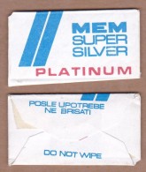 AC - MEM SUPER SILVER PLATINUM SHAVING RAZOR BLADE IN WRAPPER - Hojas De Afeitar