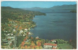 Aerial View Looking North From Lake George Village - 1952 - Lake George