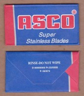 AC - ASCO SUPER STAINLESS BLADES SHAVING RAZOR BLADE IN WRAPPER - Rasierklingen
