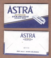 AC - ASTRA # 1 SUPERIOR STAINLESS DOUBLE EDGE BLADES SHAVING RAZOR BLADE IN WRAPPER - Scheermesjes