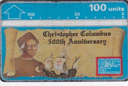 Gibraltar, GIB-17, Christopher Columbus, 100u. Ship, 2 Scans.  Please Read - Gibraltar