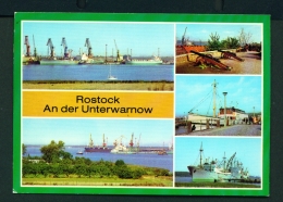 GERMANY  -  Rostock  An Der Unterwarnow  Multi View  Unused Postcard - Rostock