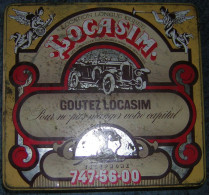 Boite Métal Ancienne 23.5x22.5x6.8 Cm - Emballage Gâteaux - GOUTEZ LOCASIM - Bon état Illustration Voiture Ancienne Fer - Cajas