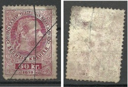 Österreich Austria 1873 Keiser Franz Joseph Telegraphenmarke 60 Kr. O - Telegraphenmarken