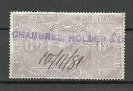 Great Britain O 1881 Revenue Tax Stamp Inland Revenue Queen Victoria 1 Penny - Dienstmarken