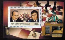 CENTRAFRIQUE Echec, Echecs, Chess, Ajedrez. Yvert BF 65, Dentelé, Perforate ** MNH. SERIE COMPLETE - Ajedrez